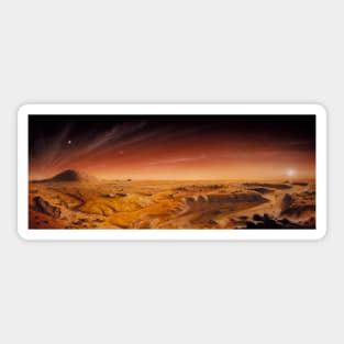 Artwork of Mars surface panoroma (R360/0049) Sticker